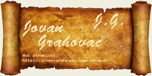 Jovan Grahovac vizit kartica